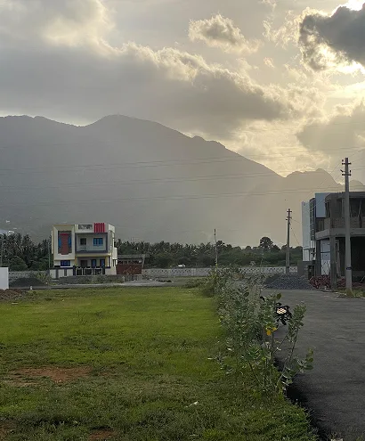 Residential Plot Street View at Panakudi