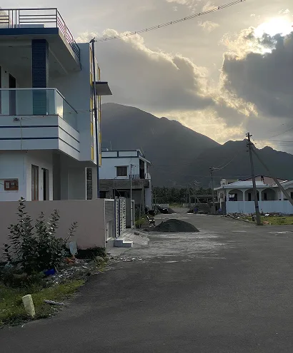 Access Road View of Residential Plot in Panakudi